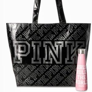 NEW PINK Victoria’s Secret Tote Bag & Water Bottle